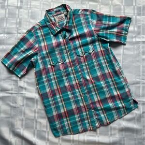 Ely Country Charmers Paid Short Sleeve Snap Closure Western Style Shirt